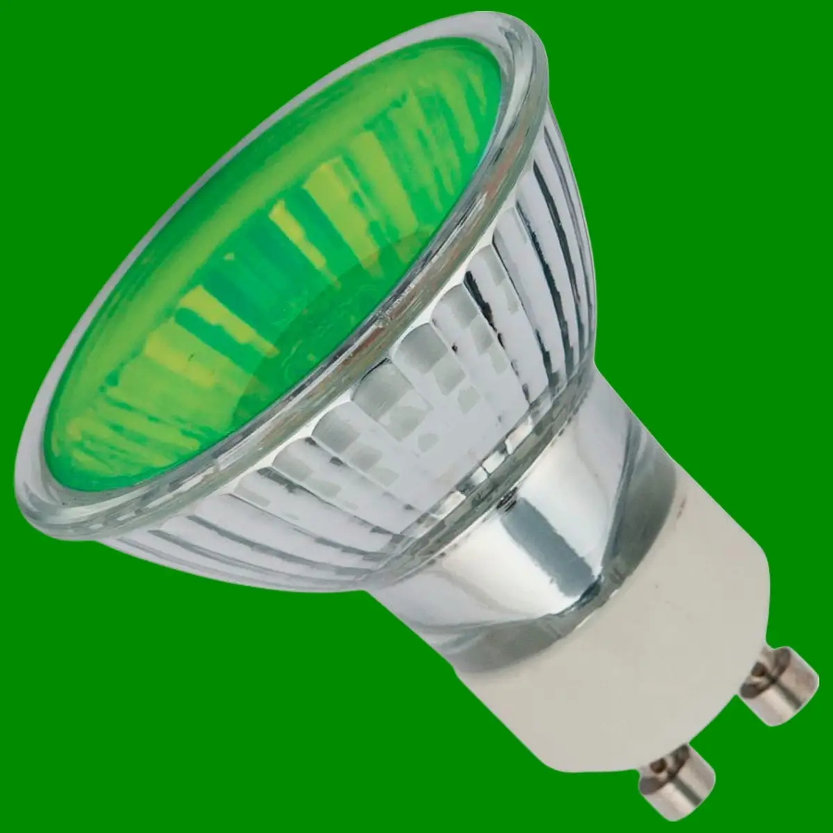 6x 50W GU10 Green Coloured Dimmable Halogen Reflector Spot Light Bulbs Downlight