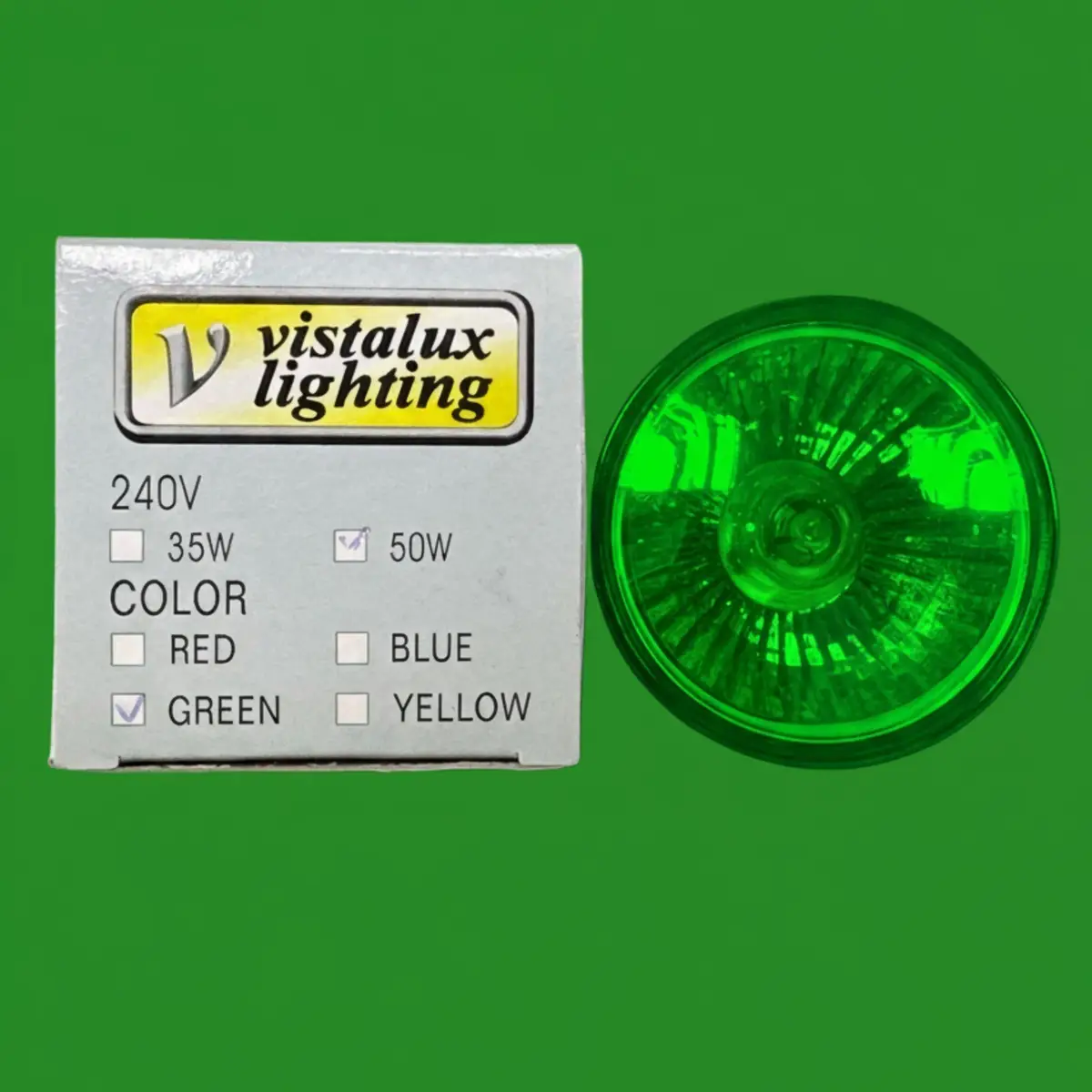 6x 50W GU10 Green Coloured Dimmable Halogen Reflector Spot Light Bulbs Downlight - image 2 | Free standard UK delivery included | Discount Quality Products
