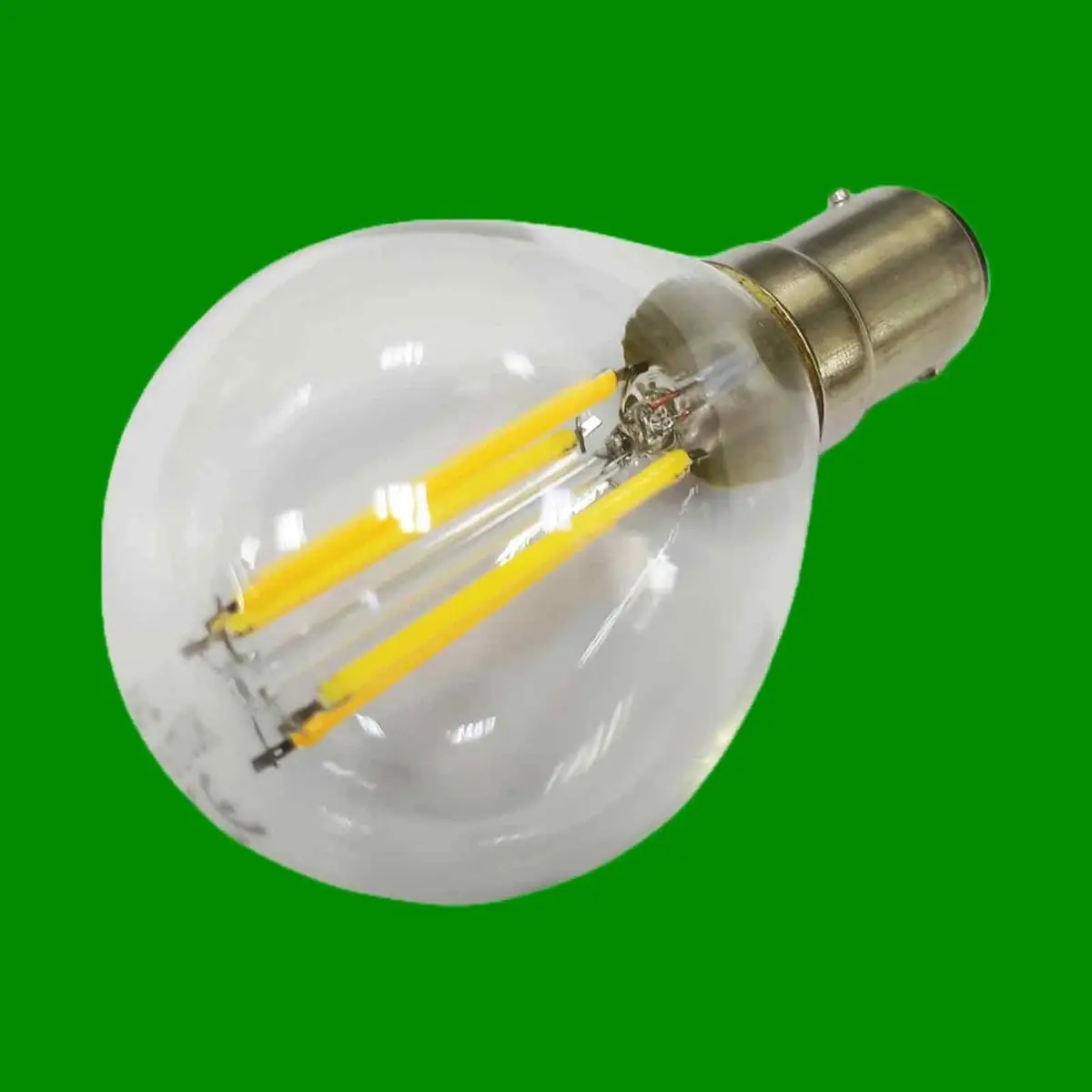 2x 3W =40W Fusion Clear LED Filament G45 Round Golf Light Bulbs SBC B15 2700K - image 3 | Free standard UK delivery included | Discount Quality Products