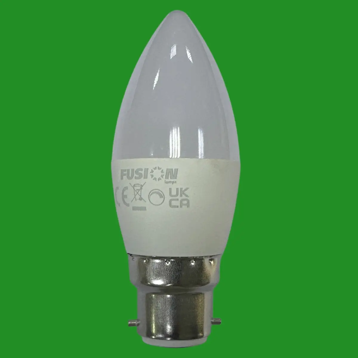 2x 6W (=40W) Fusion Dimmable LED Opal Candle Light Bulbs BC B22 Bayonet 2700K - image 3 | Free standard UK delivery included | Discount Quality Products