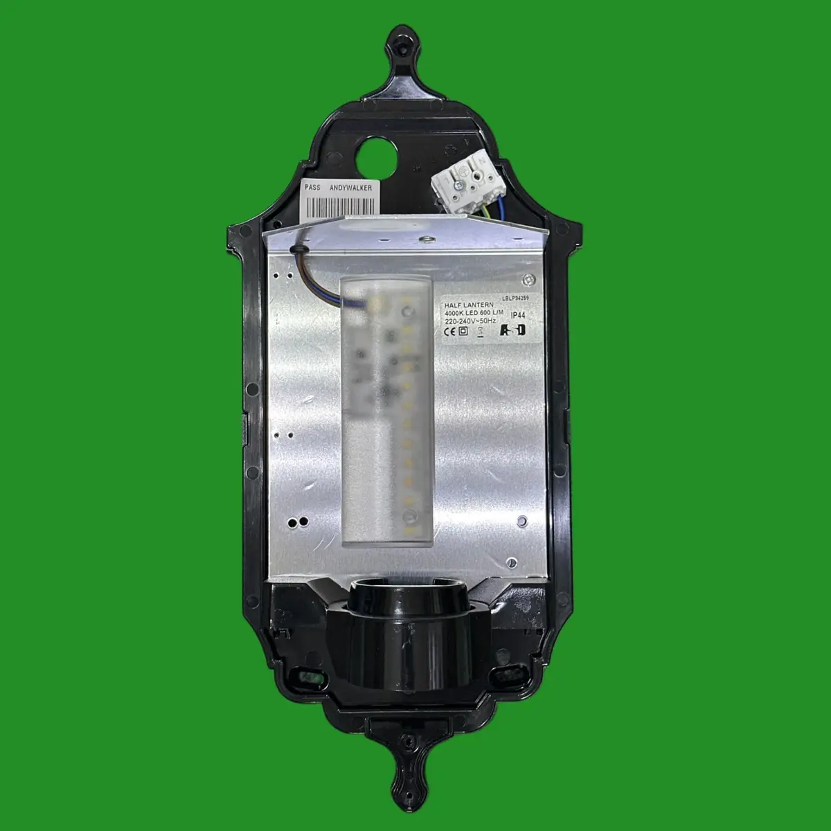 ASD 7.4W LED Black Half Lantern Outside Security Wall Light HL/BK4LED600 4000K - image 3 | Free standard UK delivery included | Discount Quality Products