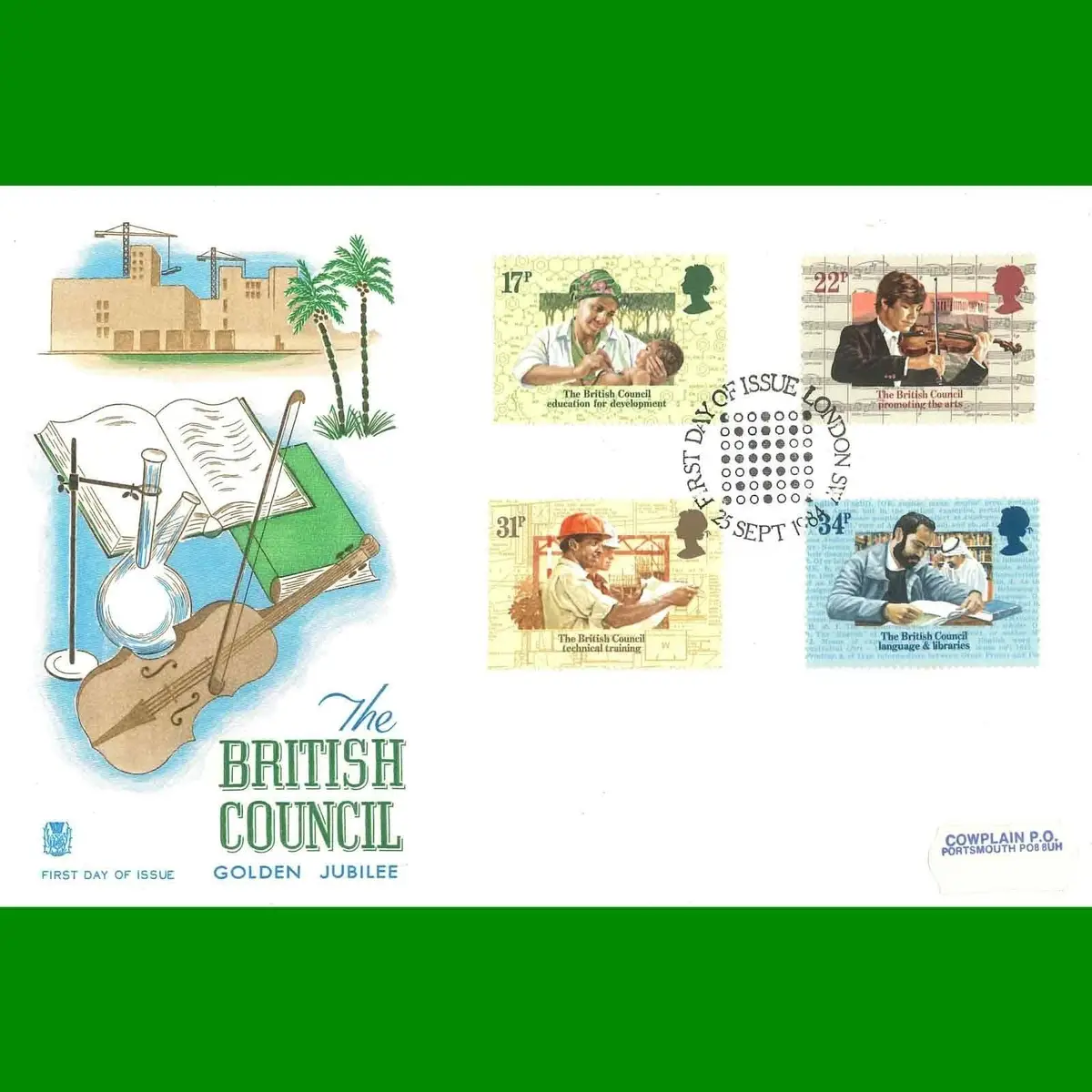 FDC The British Council Golden Jubilee 1934-1984 First Day Cover Stamp 25.9.1984