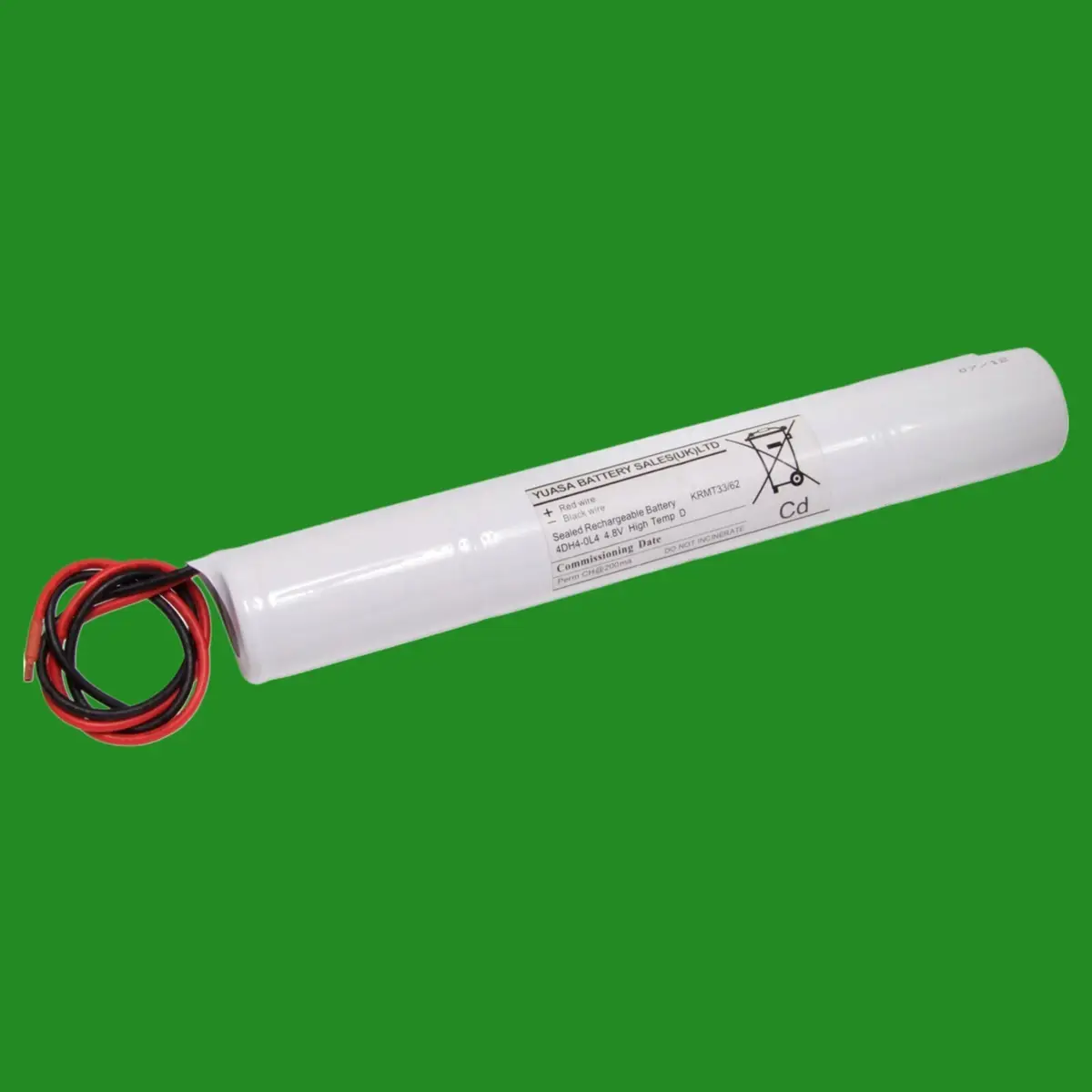 Yuasa 4DH4-0L4 4.8V Ni-Cd Rechargeable Cylindrical Emergency Lighting Battery - Miscellaneous | Free standard UK delivery included | Discount Quality Products