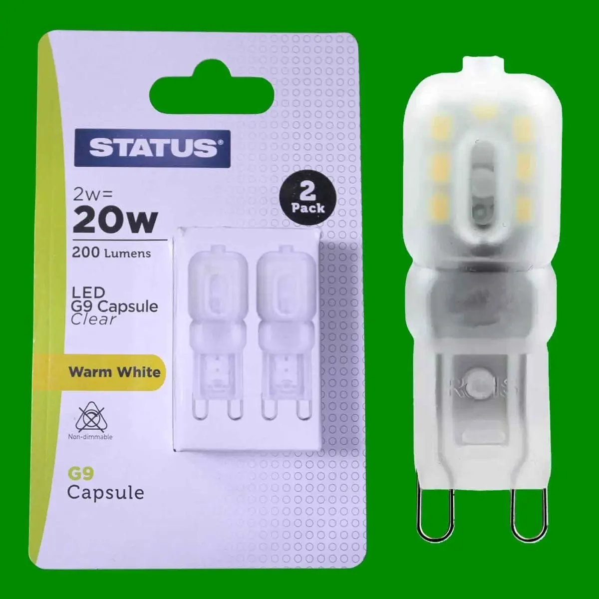 50x 2W G9 SMD LED Capsule Light Bulb 200 Lumen Halogen Replacement 200 Lm Lamp
