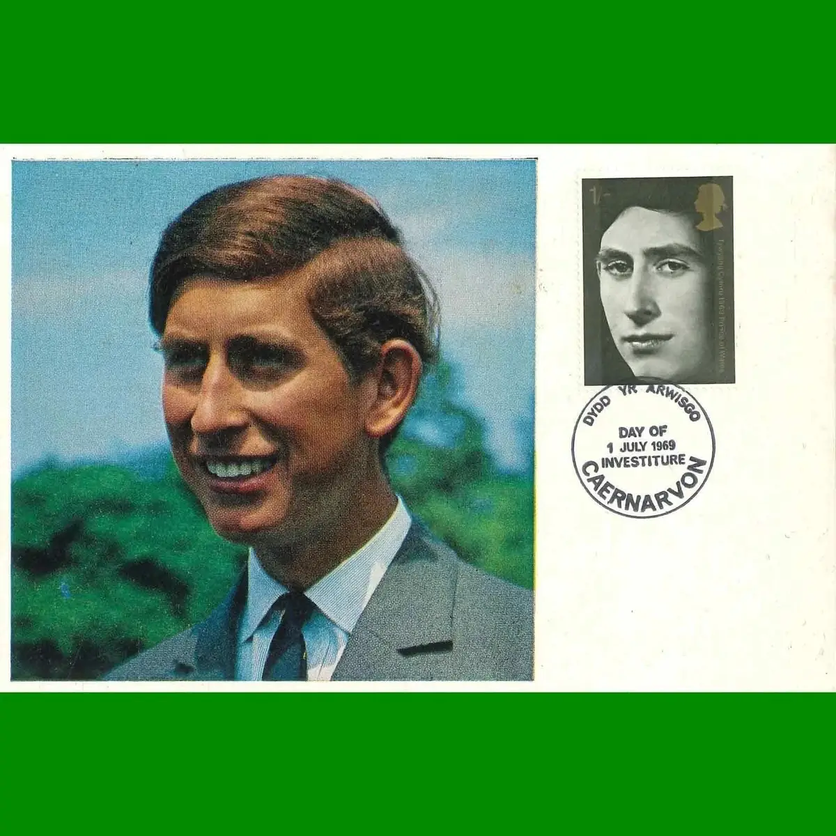 FDC Investiture of Charles, Prince of Wales, Caernarvon, Postcard Cover 1.7.1969