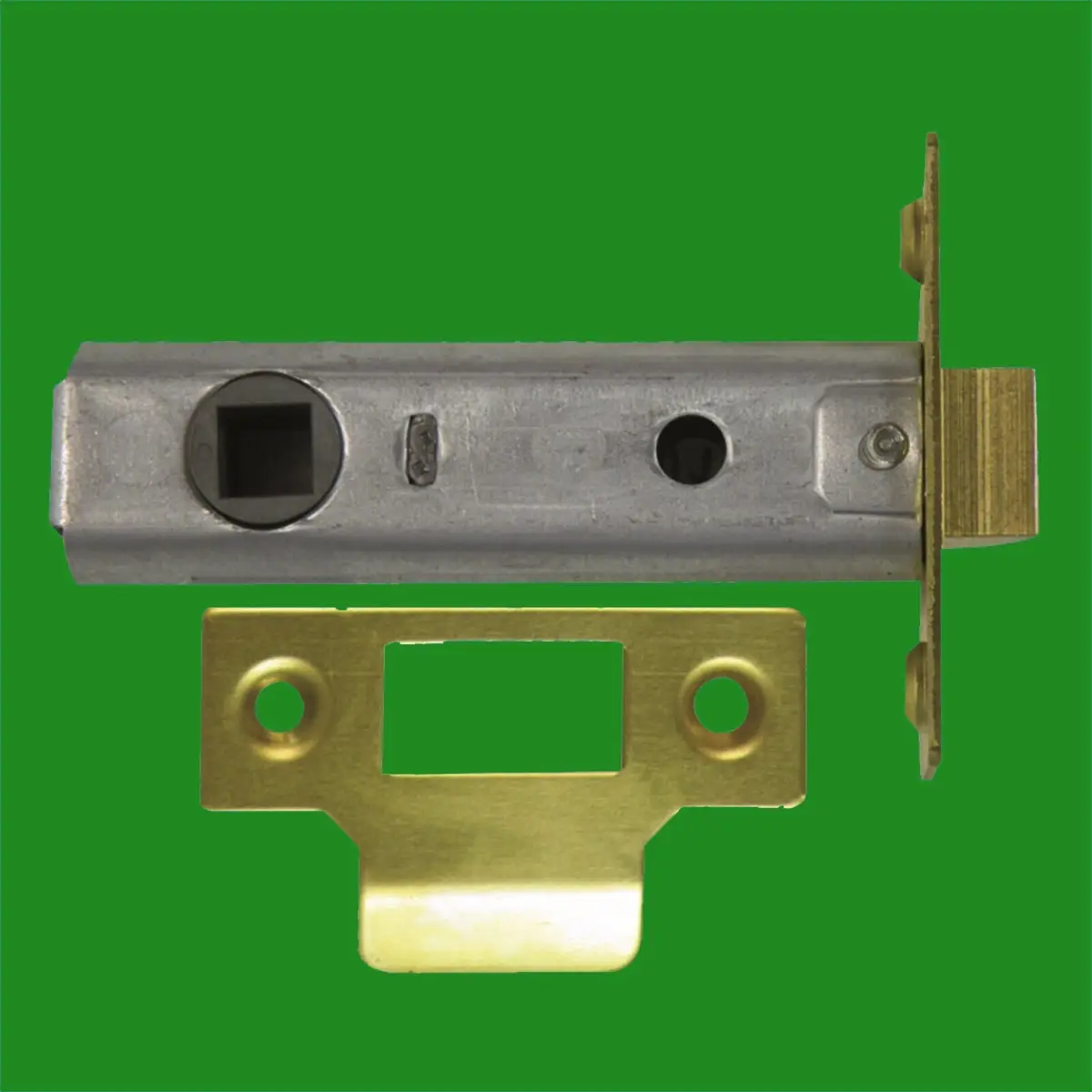 6x 78mm 3" Inch Brass Plated Internal Sprung Catch Tubular Mortice Door Latch - image 2 | Free standard UK delivery included | Discount Quality Products