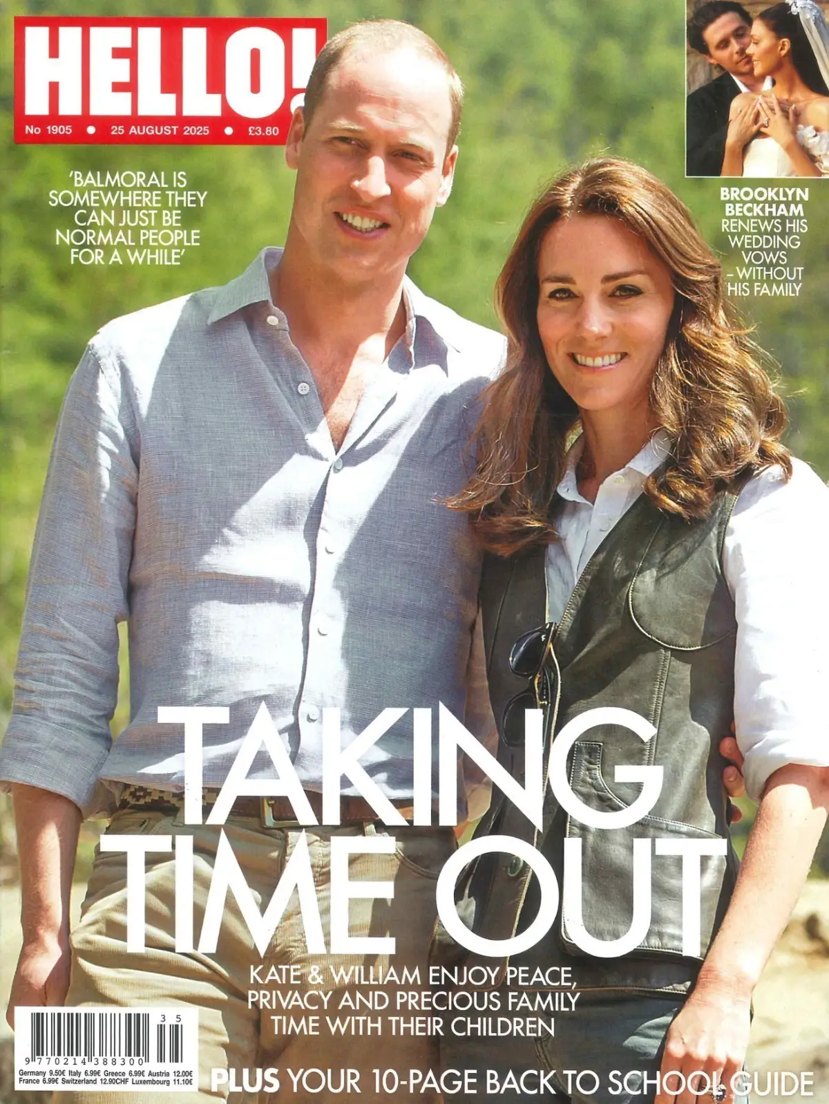 HELLO! Magazine: Prince William, Princess Kate, Taylor Swift, Beckham, 25.8.25