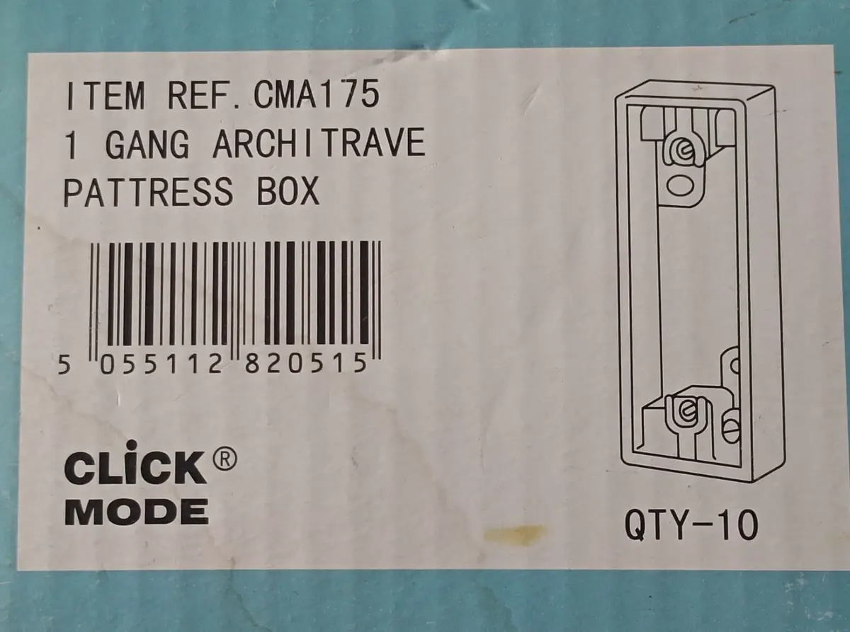 1 Gang Click Architrave Round Pattress Back Mounting Box CMA175 For Switches - image 4 | Free standard UK delivery included | Discount Quality Products