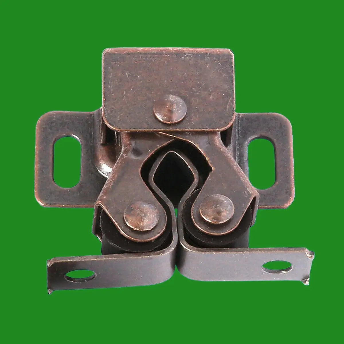 1x Antique Brass Double Roller Spring Loaded Catch Latch For Cupboards, Cabinets - image 3 | Free standard UK delivery included | Discount Quality Products