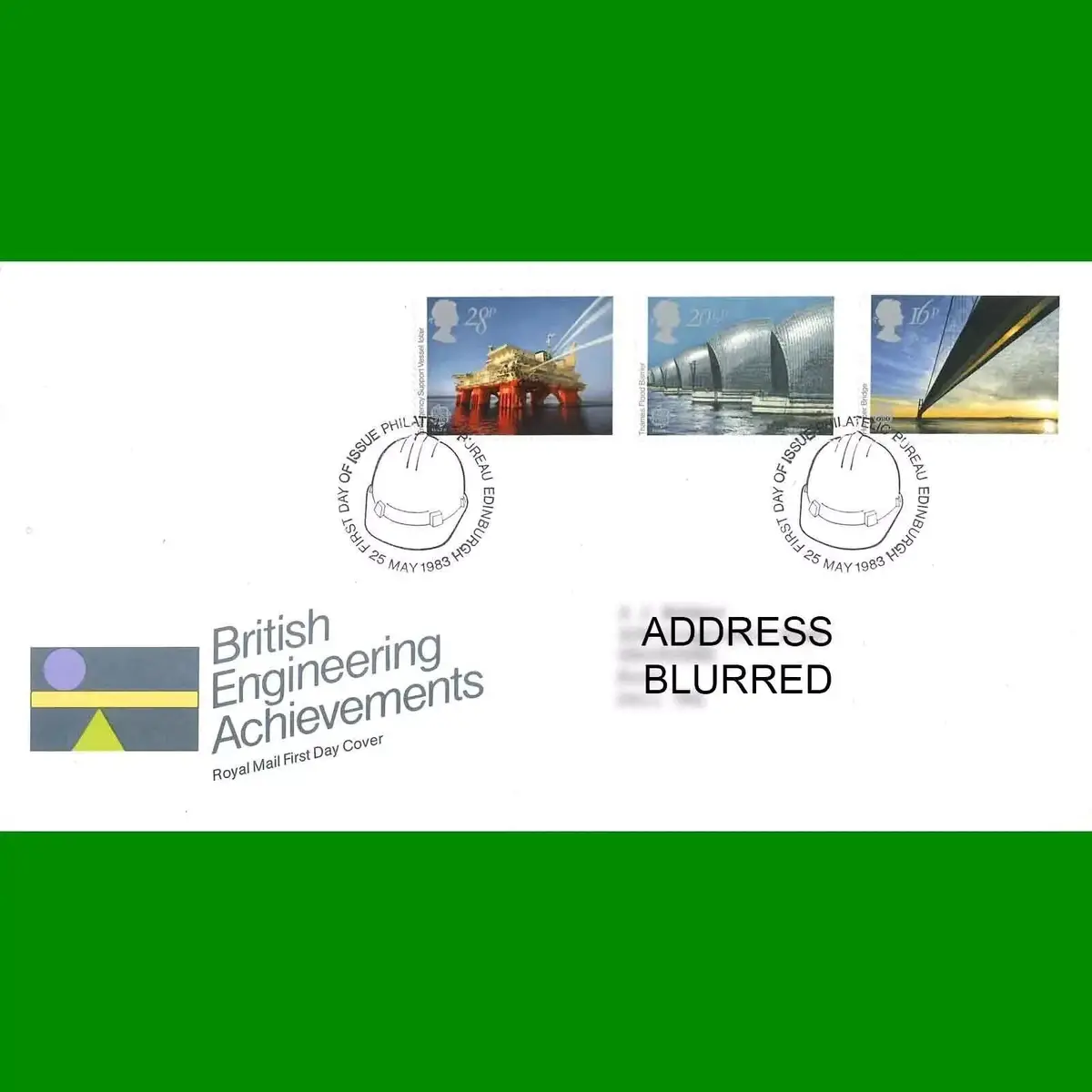 British Engineering Achievements Royal Mail First Day Cover Stamps, 25.5.1983