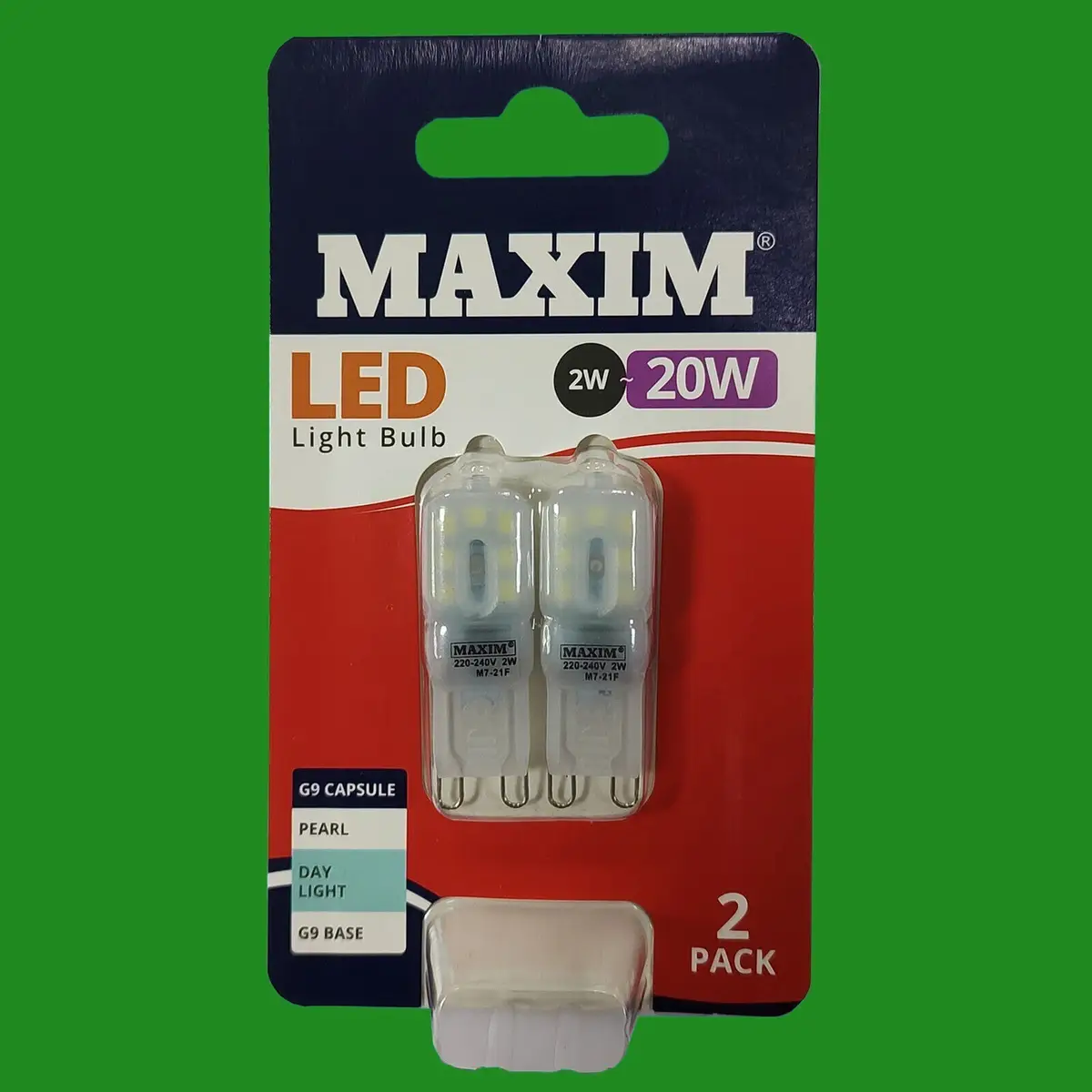 2x 2W (=20W) LED G9 Capsule 6500K Daylight Light Bulb Replacement Halogen Lamp - image 3 | Free standard UK delivery included | Discount Quality Products