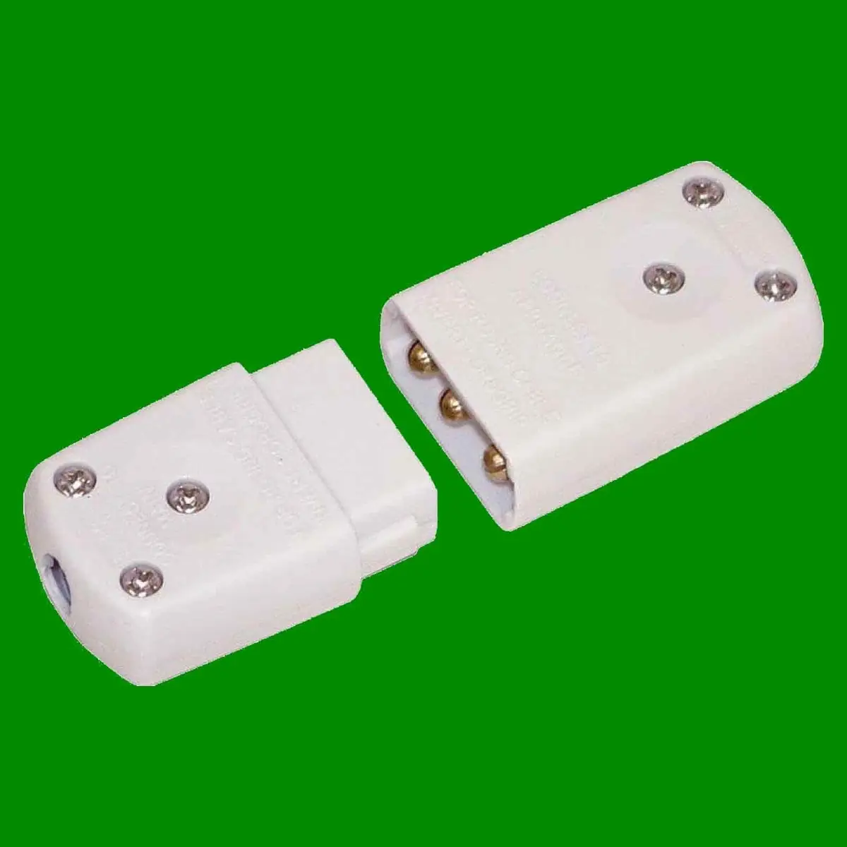 10A Inline Flex Connector Box, Mains Lead 3 Core Electrical Wire Junction Joiner