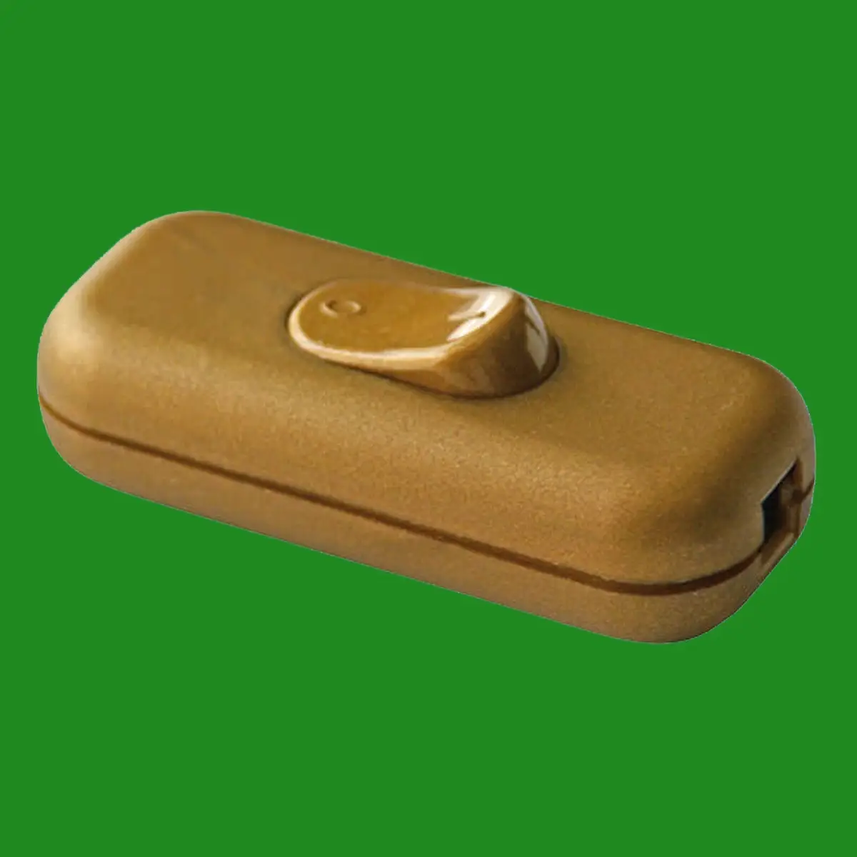2x Gold 3 Core In line Lighting Lamp Rocker On Off Switch, 110 to 250V, 2A