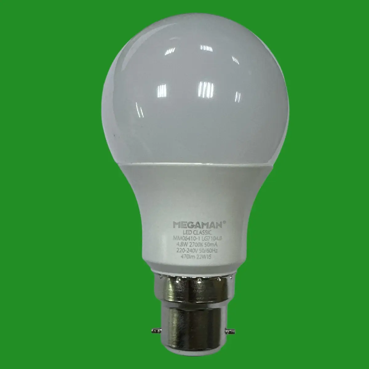 2x 4.8W (=40W) Megaman LED GLS Light Bulbs Bayonet BC B22, 2700K Warm White Lamp - image 2 | Free standard UK delivery included | Discount Quality Products