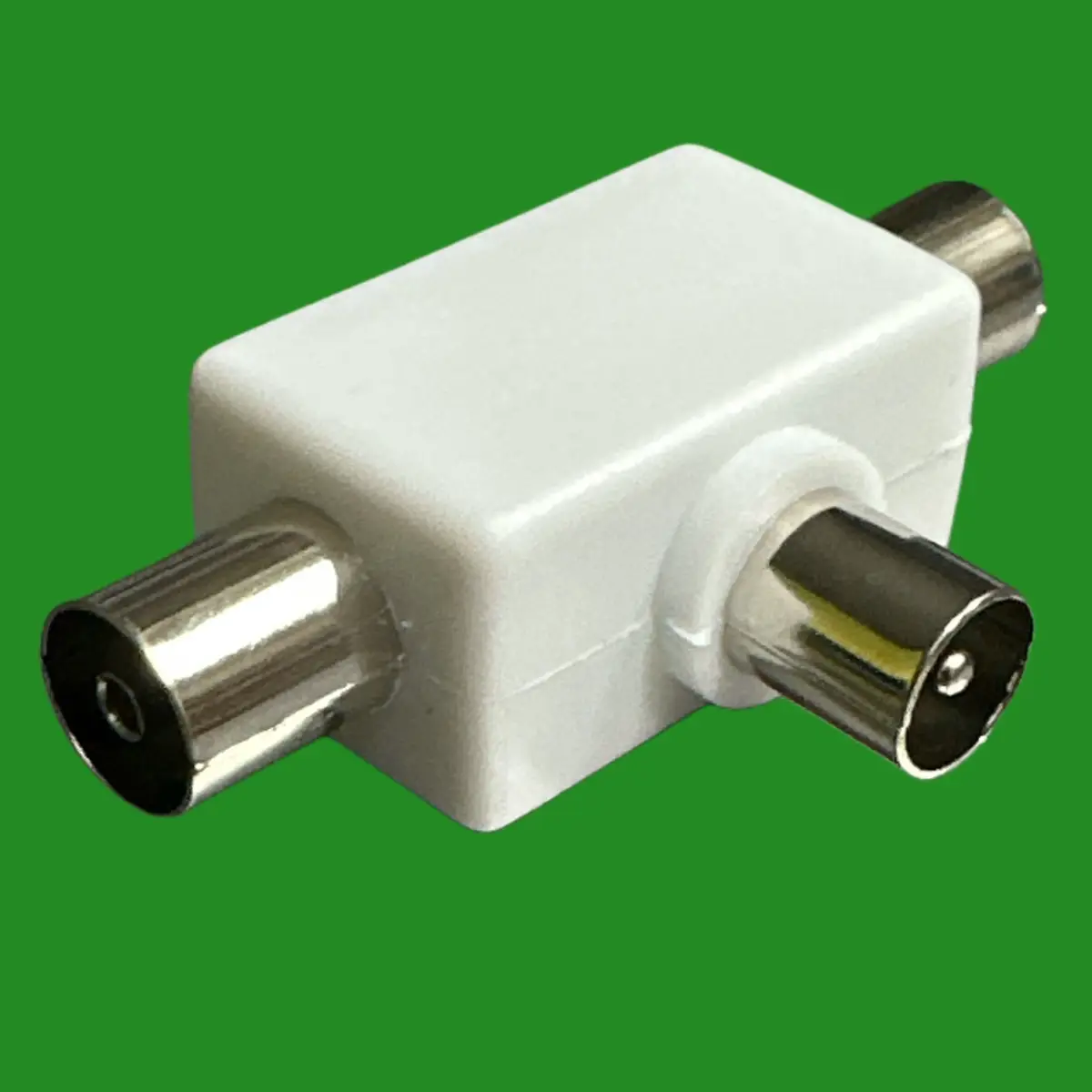 2 Way TV Aerial Coaxial Cable T Splitter, Male to 2x Female Connectors, Coax - image 2 | Free standard UK delivery included | Discount Quality Products
