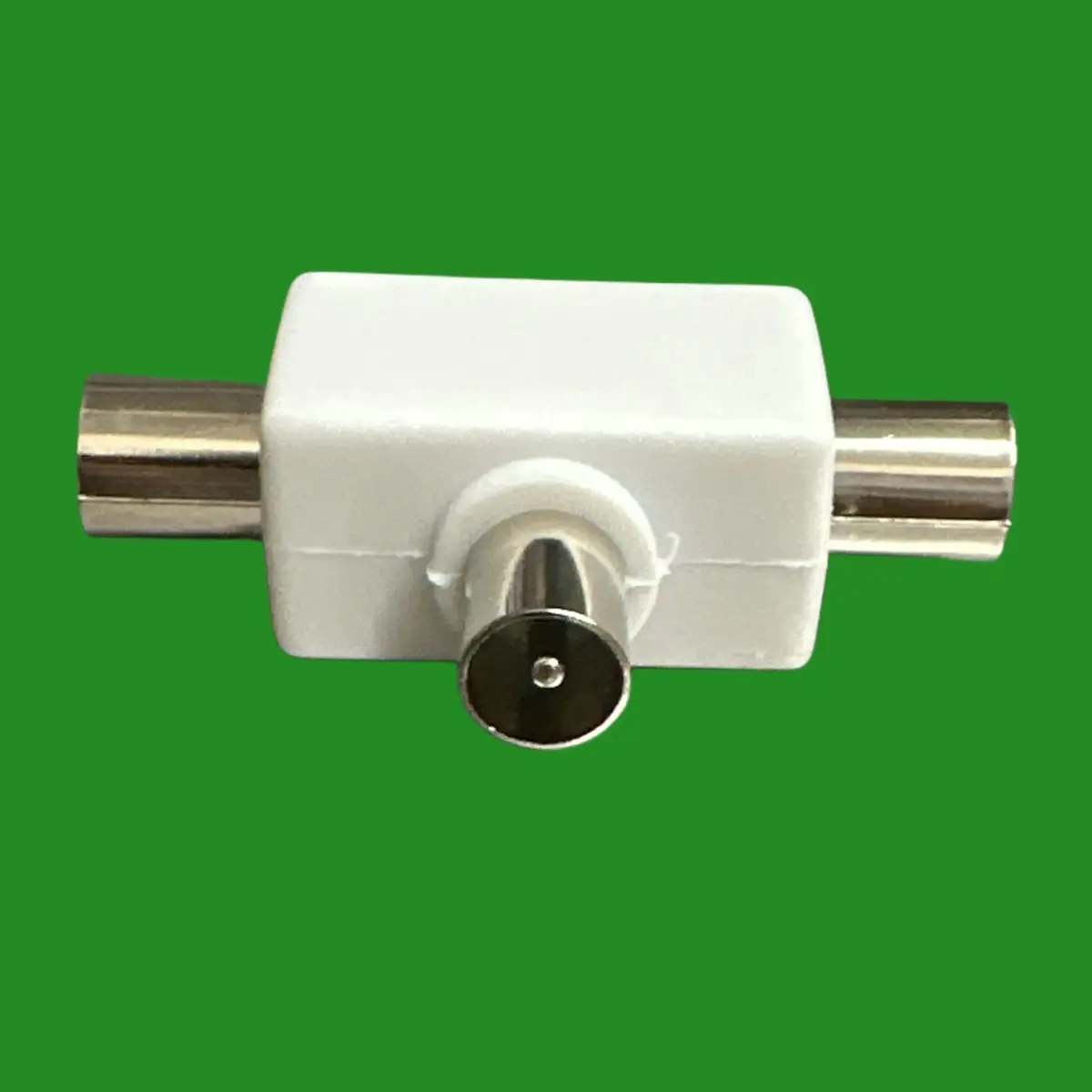 2 Way TV Aerial Coaxial Cable T Splitter, Male to 2x Female Connectors, Coax - image 3 | Free standard UK delivery included | Discount Quality Products