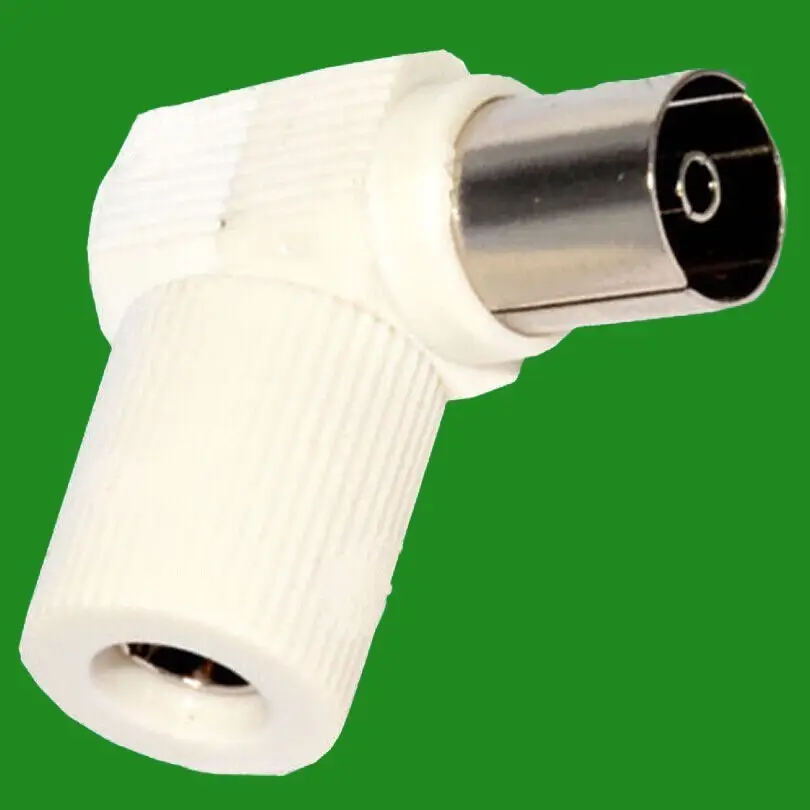 Right Angle RF Female Coaxial TV Aerial Connector Plug 90 Degrees Digital Coax