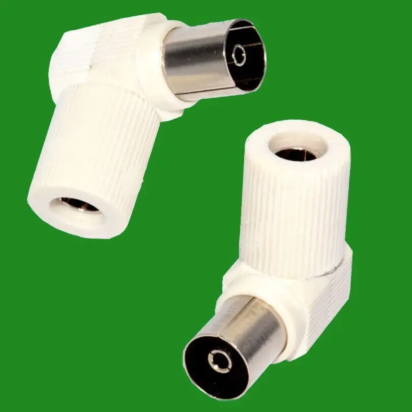 Right Angle RF Female Coaxial TV Aerial Connector Plug 90 Degrees Digital Coax - image 3 | Free standard UK delivery included | Discount Quality Products