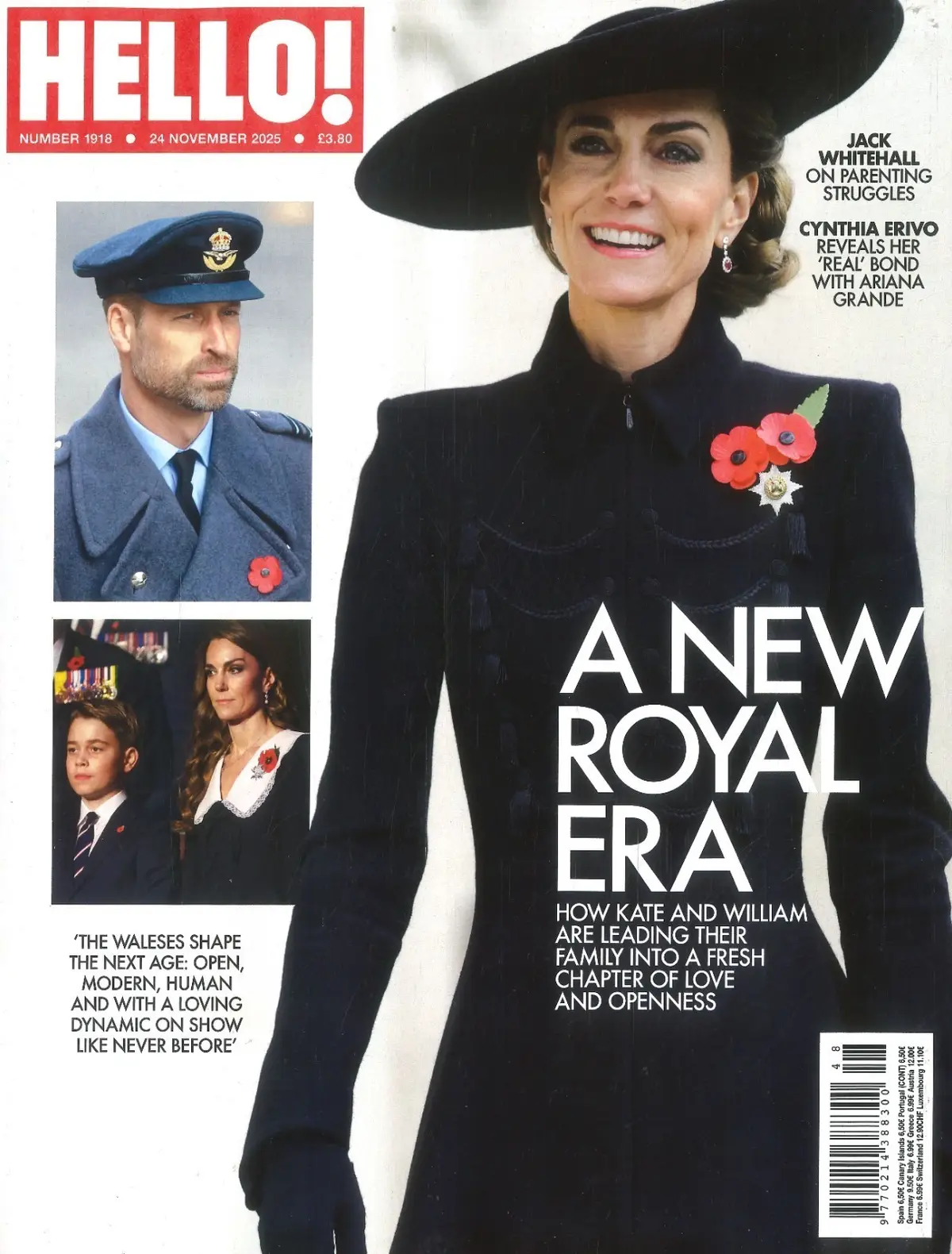 HELLO! Magazine: Kate &amp; William, Cynthia Erivo, Remembrance Sunday, 24.11.25