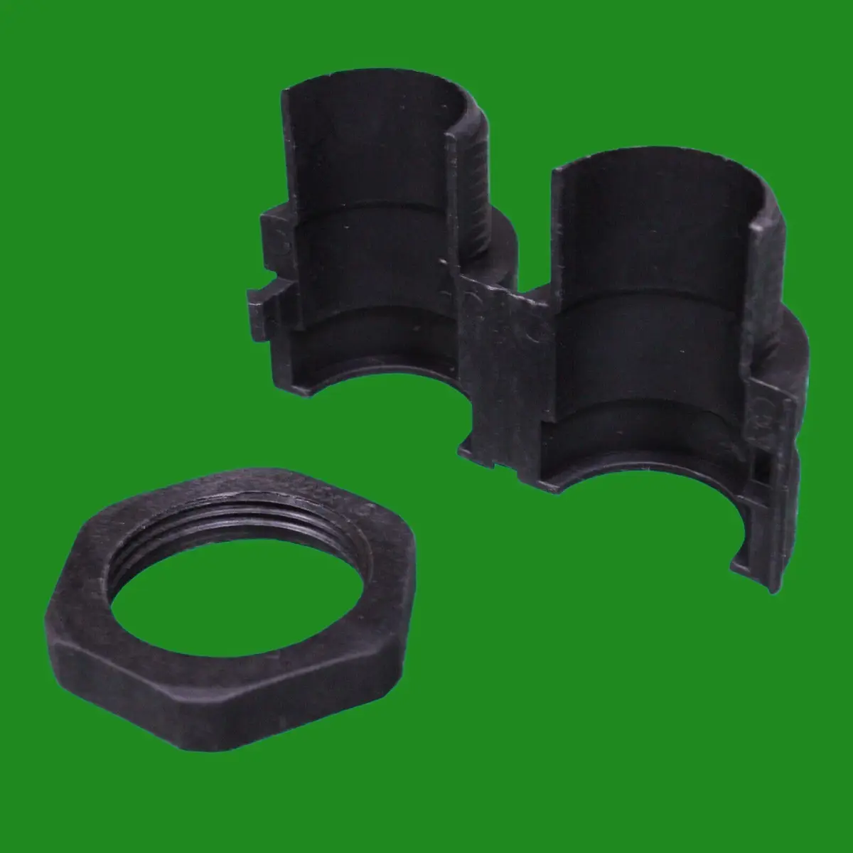 6x Black M25 Plastic Cable Stuffing Locknut Threaded Flexible Conduit Adaptor