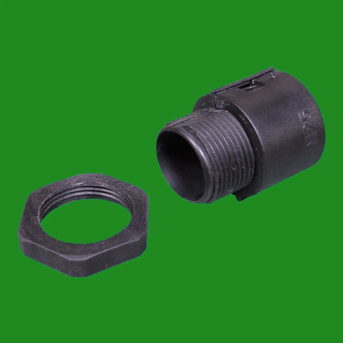6x Black M25 Plastic Cable Stuffing Locknut Threaded Flexible Conduit Adaptor - image 2 | Free standard UK delivery included | Discount Quality Products