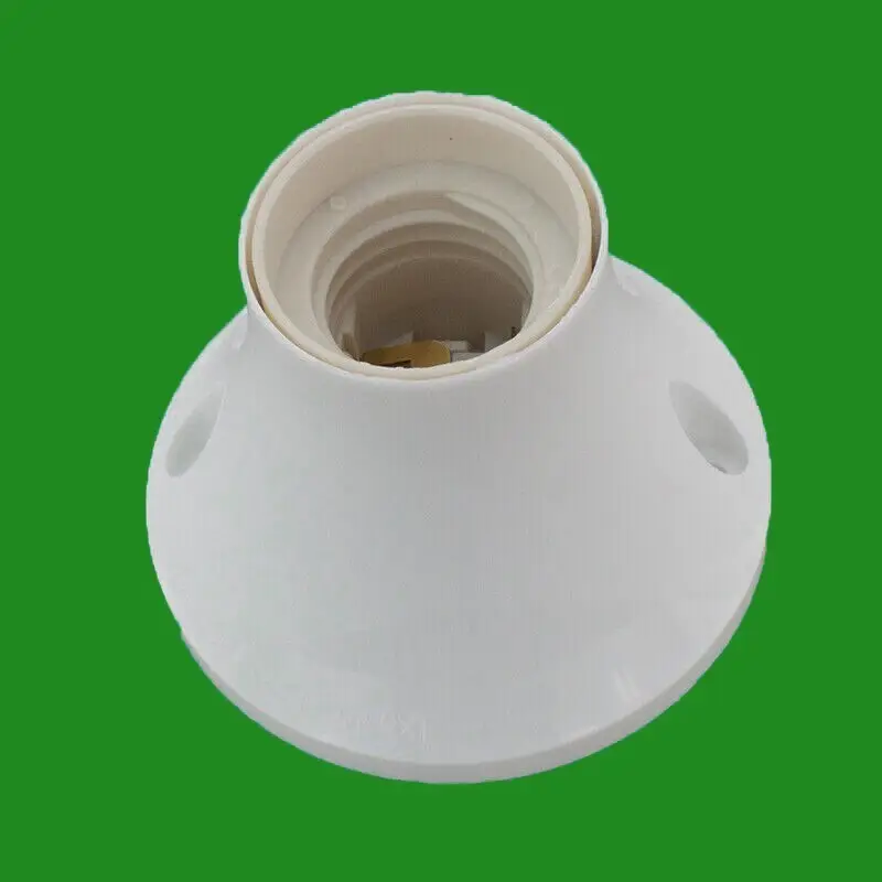 1x Edison Screw White Batten Ceiling Lamp Holder ES E27 Light Bulb Socket Fixing