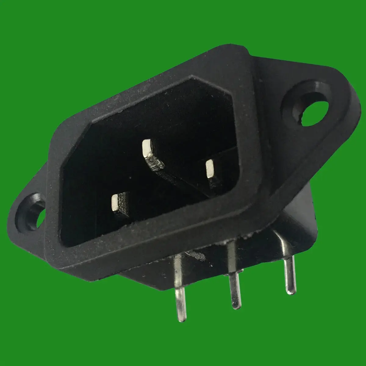 1x IEC Male Panel Chasis Mount Socket 250V 10A, Kettle Lead Rewireable