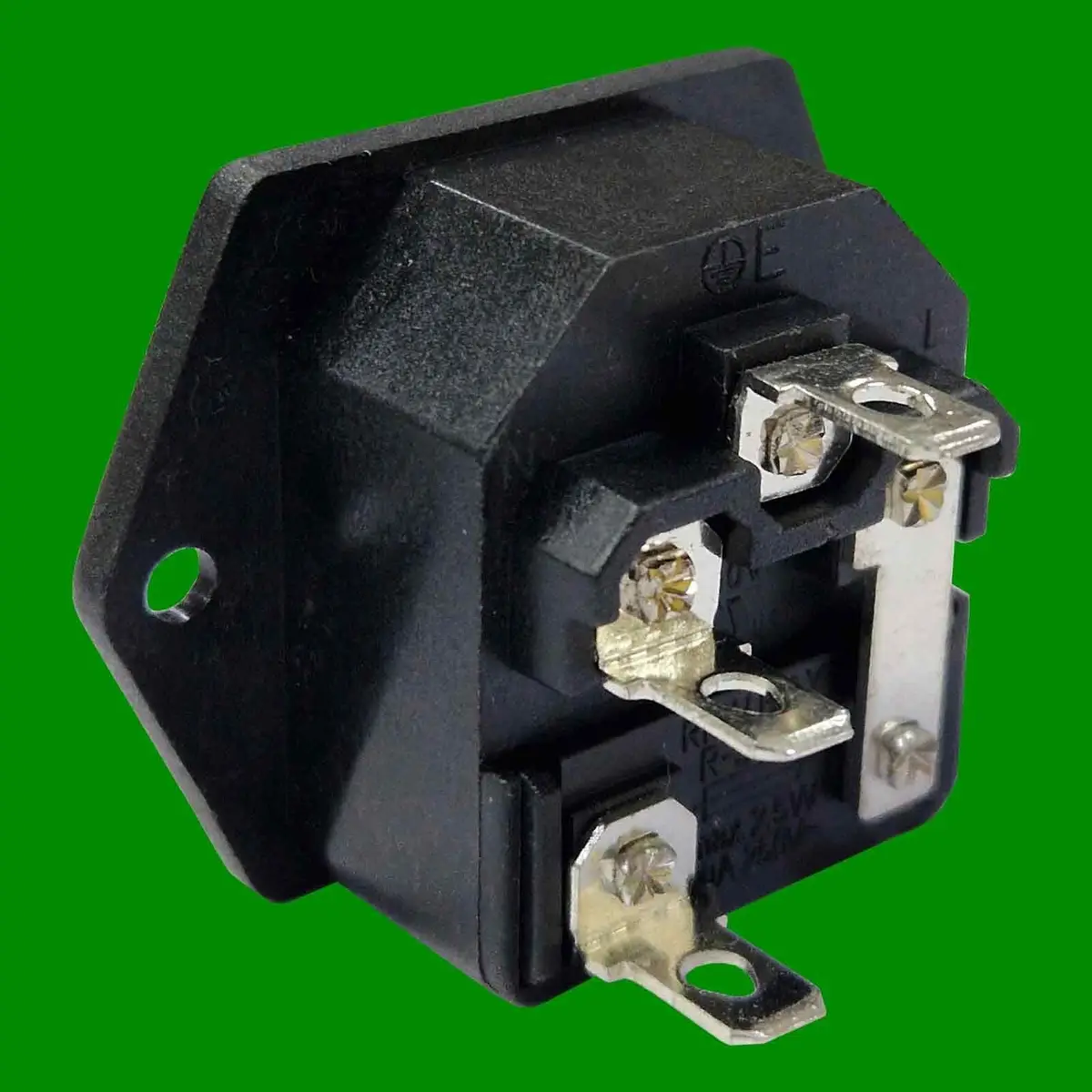 1x Fused IEC Male Panel Chassis Mount Socket 250V 10A, Kettle Lead Rewireable - image 5 | Free standard UK delivery included | Discount Quality Products