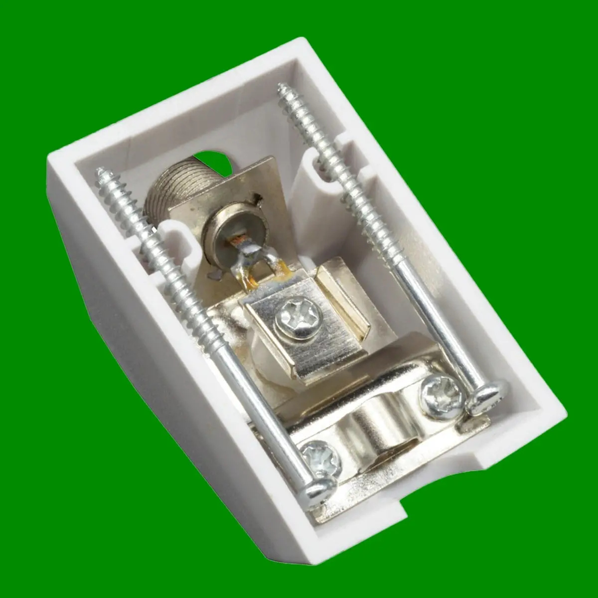 White Single F Socket Satellite SKY, Virgin, DAB, Surface Mount Outlet Socket - image 3 | Free standard UK delivery included | Discount Quality Products
