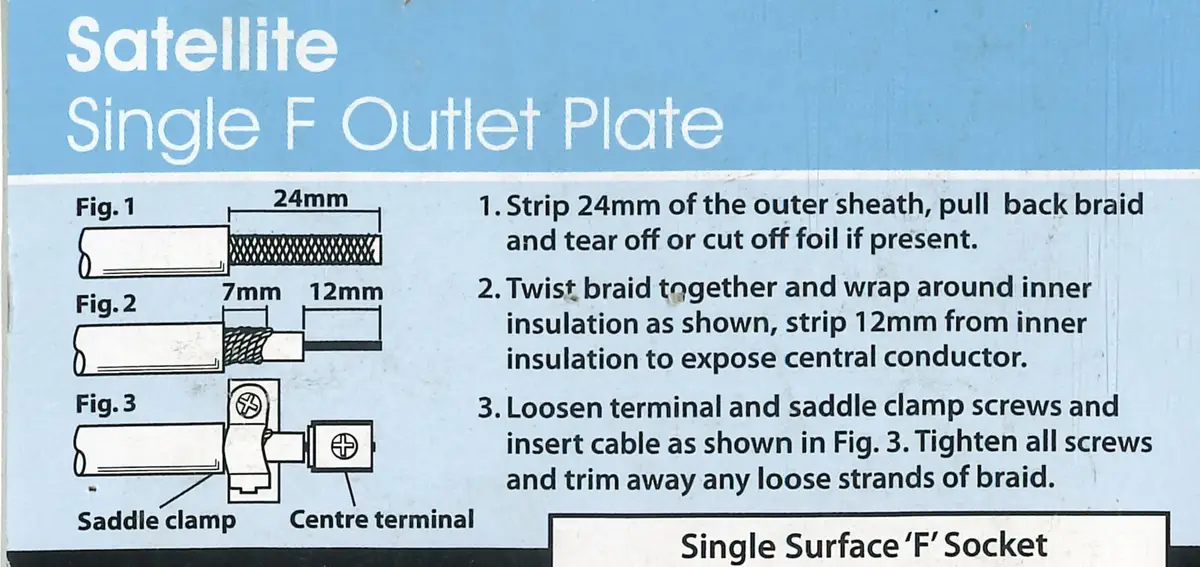 White Single F Socket Satellite SKY, Virgin, DAB, Surface Mount Outlet Socket - image 4 | Free standard UK delivery included | Discount Quality Products