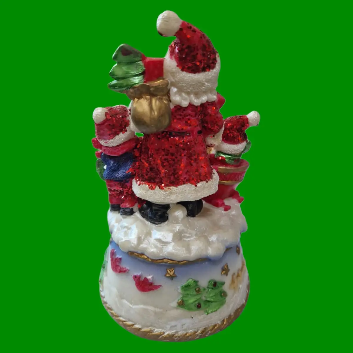 6.5" Christmas Xmas Santa Claus Wind-Up Music Box Statue Figure Festive Ornament - image 2 | Free standard UK delivery included | Discount Quality Products