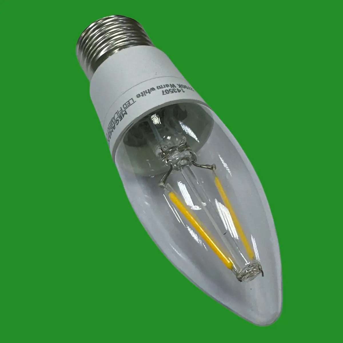 2x 3.2W Megaman Dimmable LED Filament Clear Candle Light Bulbs ES E27 Screw - image 3 | Free standard UK delivery included | Discount Quality Products