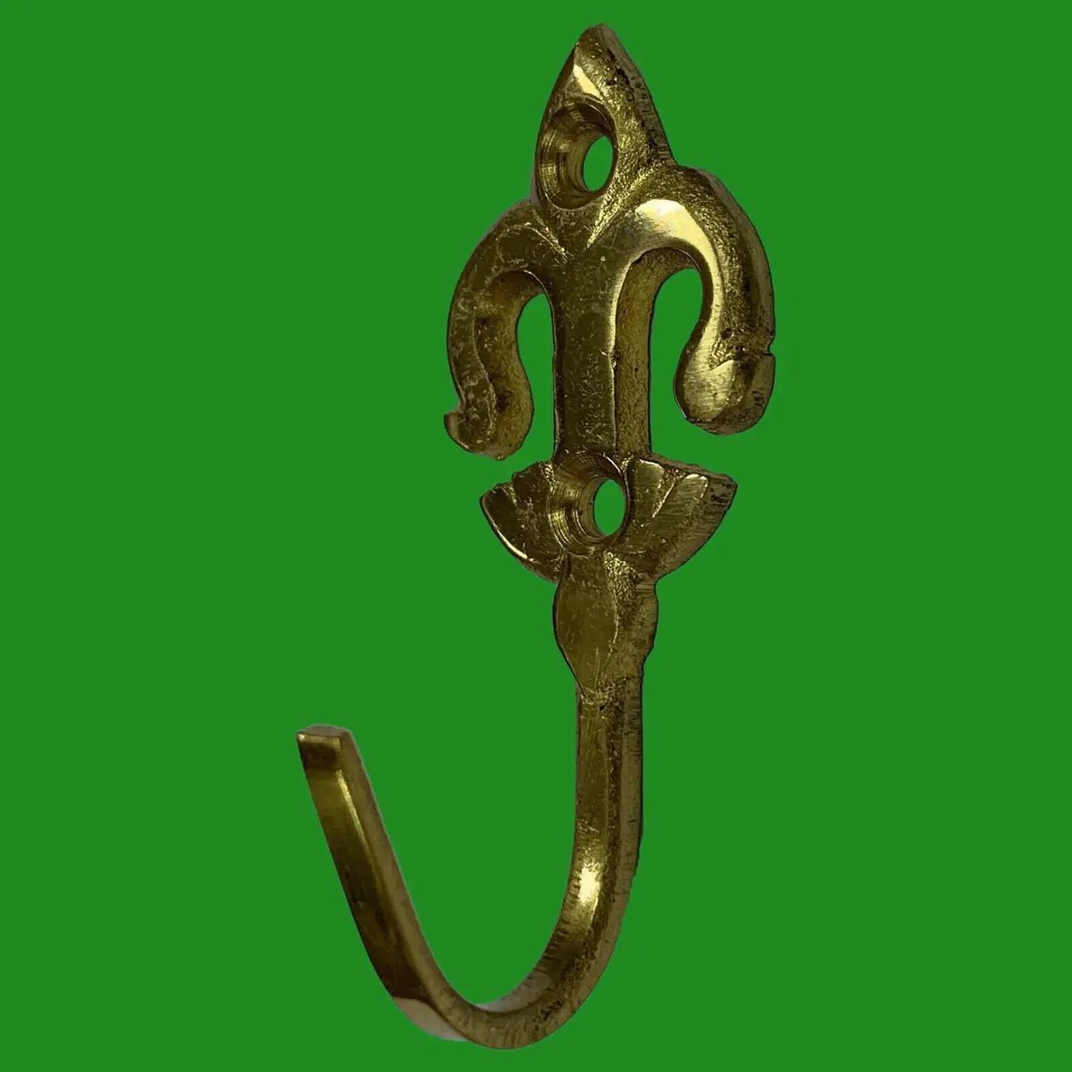 10x Fleur De LYS Solid Brass Curtain Tieback Hold Back Hooks - image 2 | Free standard UK delivery included | Discount Quality Products
