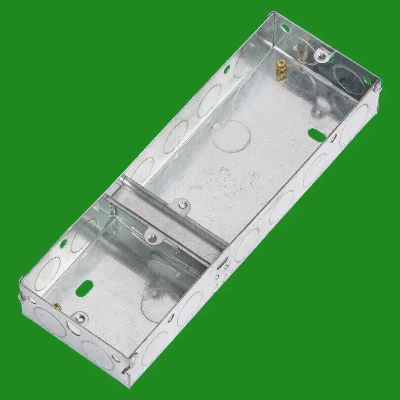 3 Gang 35mm Single &amp; Double Gang Galvanised Steel Combined Installation Box