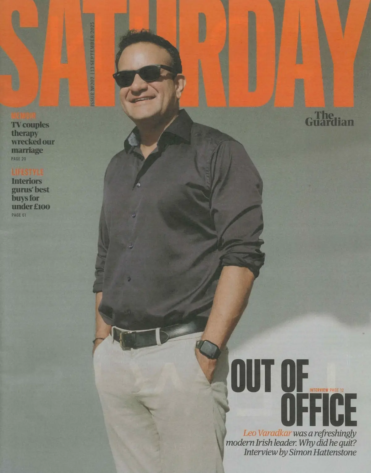 Guardian Saturday Magazine: Leo Varadkar, Sophie Ellis, Chris Bryant, 13.9.25