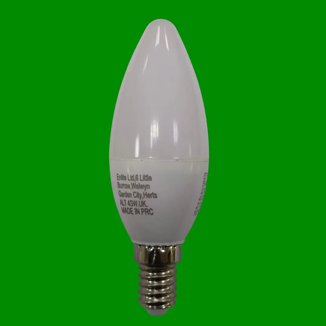 5W Enlite Dimmable LED Candle Light Bulb Small Edison Screw SES E14, 2700K, Lamp - image 2 | Free standard UK delivery included | Discount Quality Products
