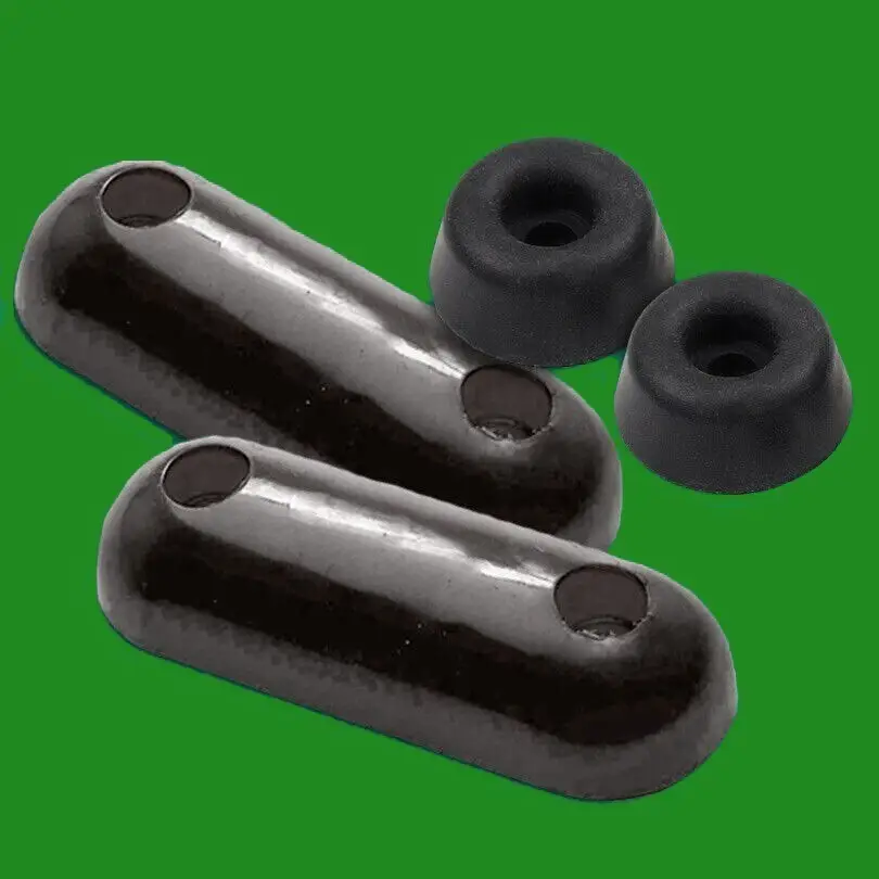 4 Piece Black Toilet Seat Buffers Bumpers Replacement Pads