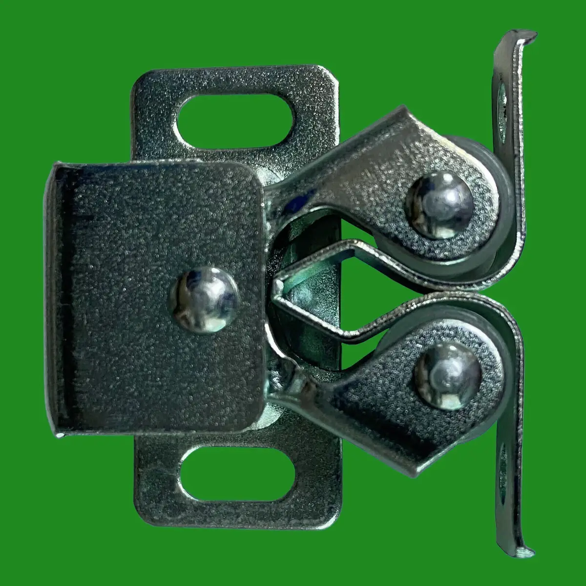 2x BZP Double Roller Spring Loaded Catch Latch For Cupboards, Cabinets, Doors - image 2 | Free standard UK delivery included | Discount Quality Products