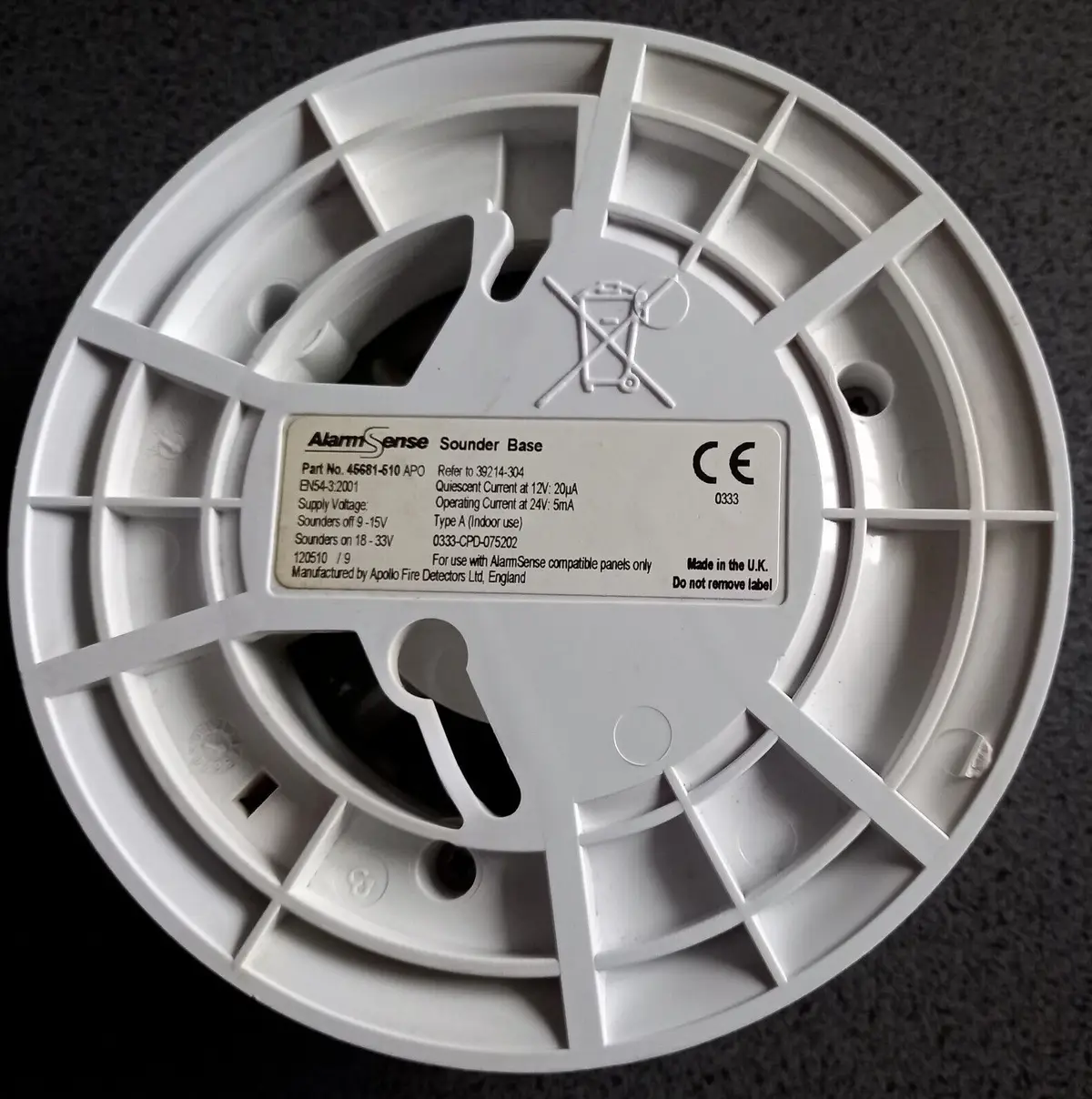 45681‑510APO Apollo AlarmSense Sounder Base- fire detection & fire alarm  System - image 5 | Free standard UK delivery included | Discount Quality Products