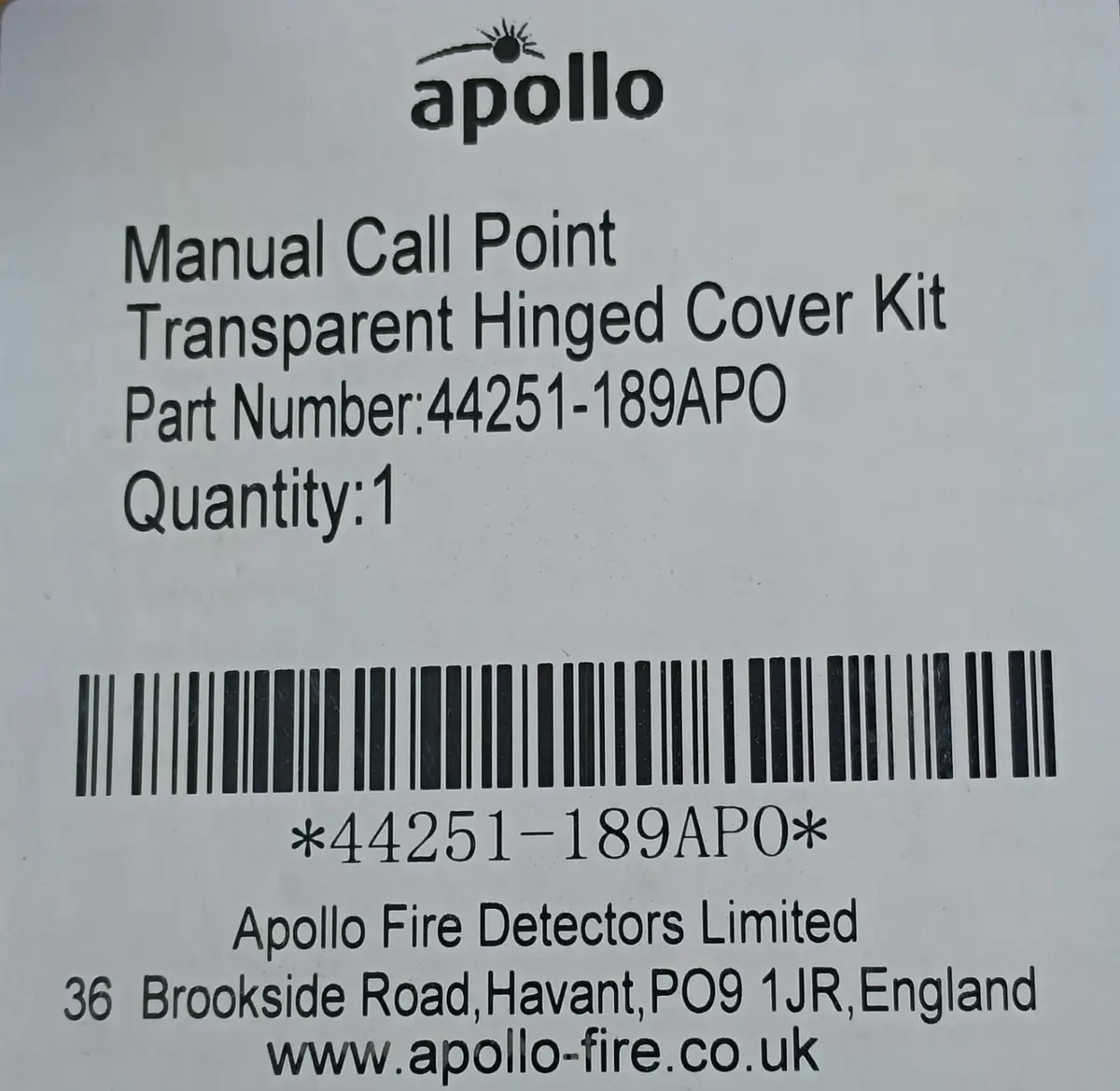 2x Apollo 44251‑189APO Transparent Hinged Cover Kit– Fits All Apollo MCP - image 5 | Free standard UK delivery included | Discount Quality Products