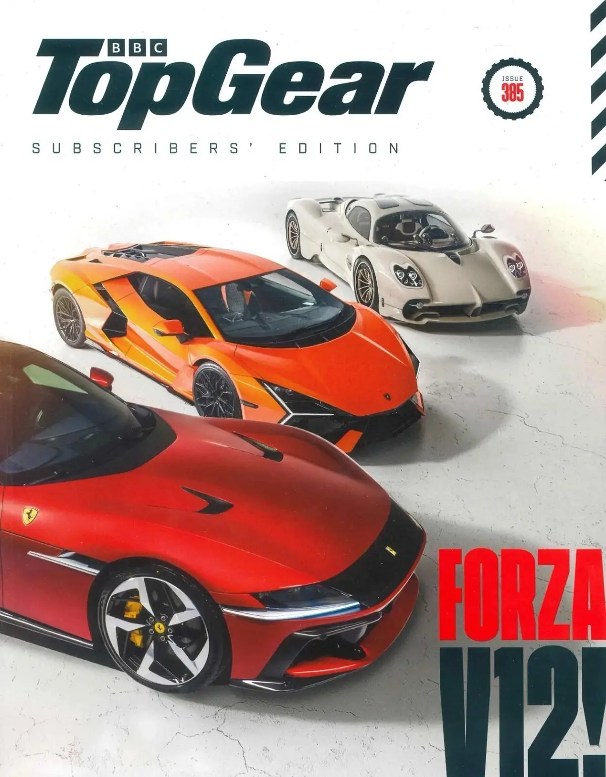 BBC Top Gear Magazine #385 (Subscribers Ed.) Forza V12, Ferrari 12, July 2024
