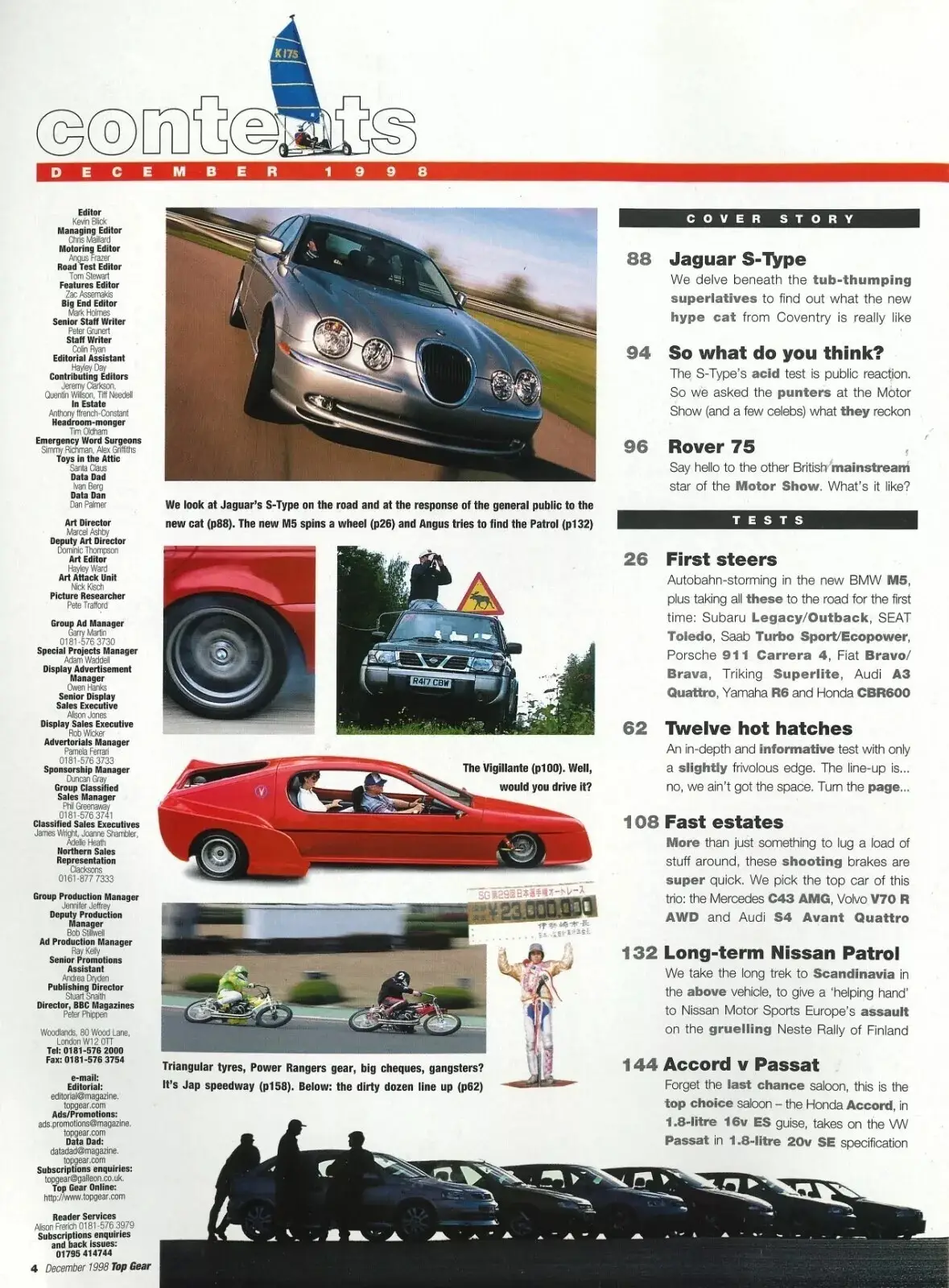 BBC Top Gear Magazine Issue #63, Jaguar S-Type, BMW M5, Rover 75, Audi, Dec 1998 - image 2 | Free standard UK delivery included | Discount Quality Products
