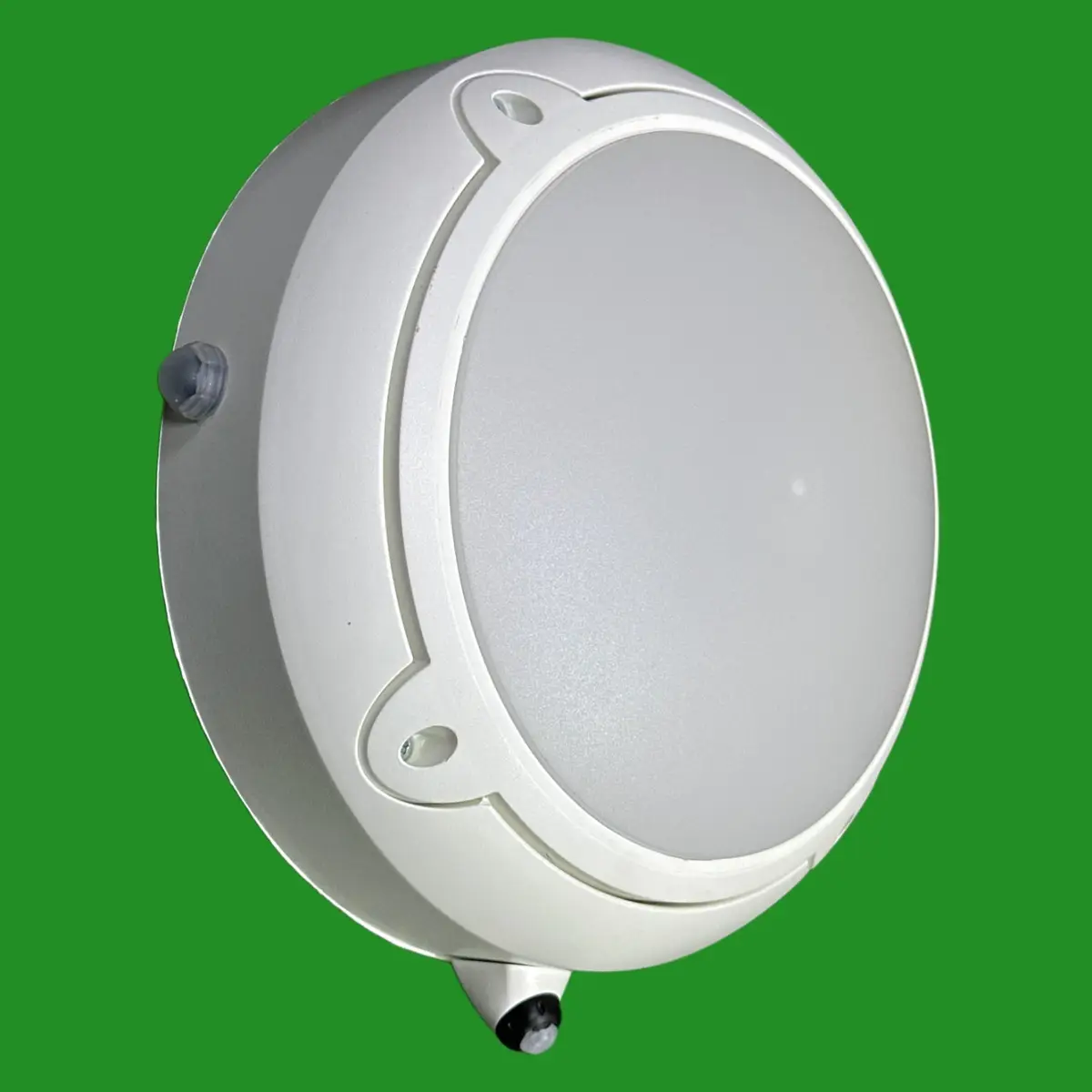 ASD 8.5W LED Mini Horizon Round Hi-Low PIR Motion &amp; Dusk Dawn Sensor Wall Light