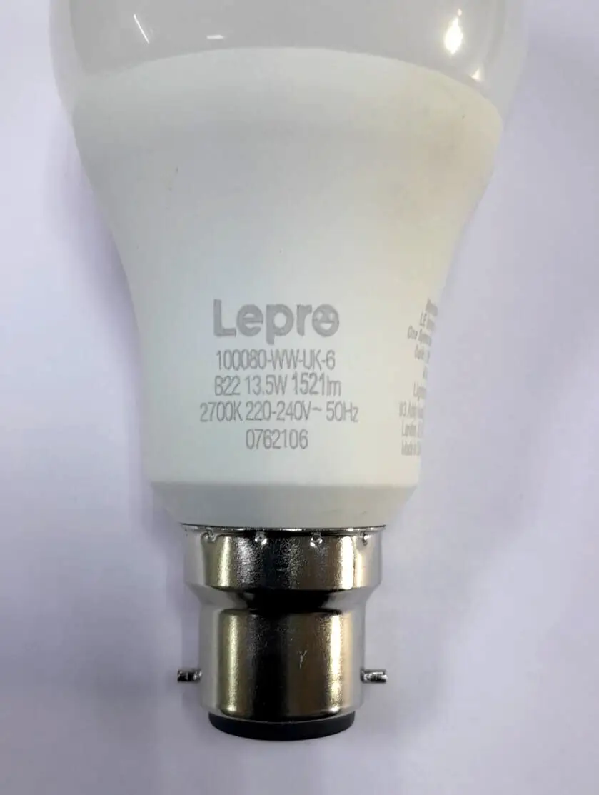 1x 13.5W LED Frosted A60 GLS Light Bulb 2700K BC B22 Bayonet Cap Lamp - image 2 | Free standard UK delivery included | Discount Quality Products