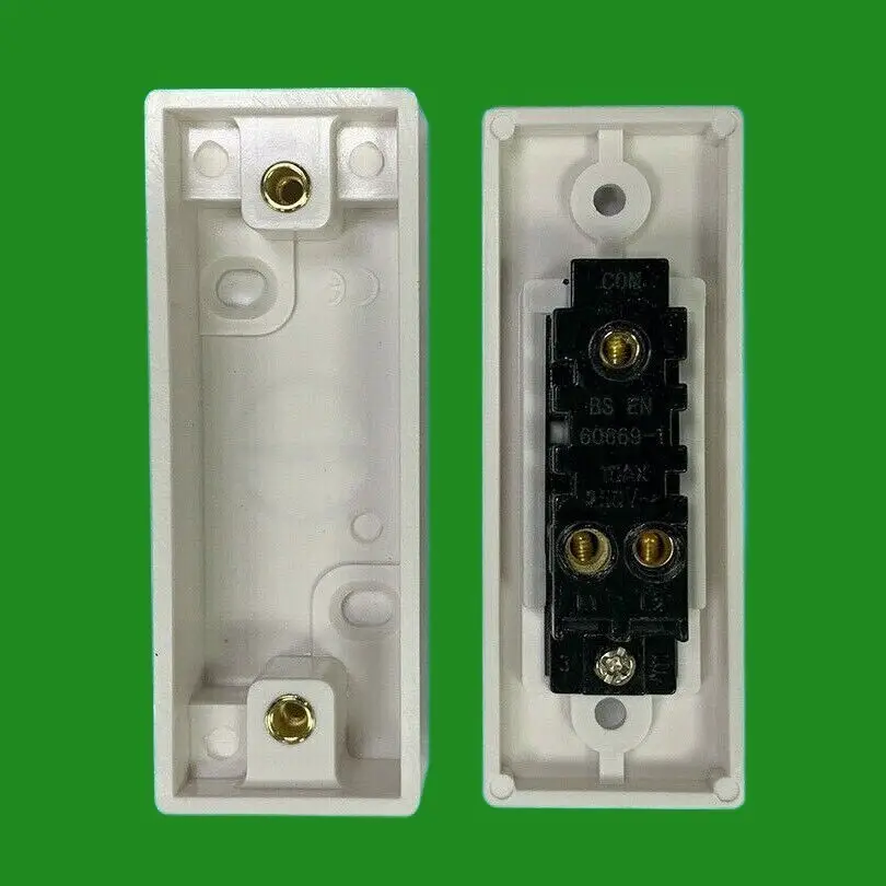 2x 1 Gang 2 Way White Architrave Light Switch and Pattress Box, 220-250V, 10 Amp - image 3 | Free standard UK delivery included | Discount Quality Products