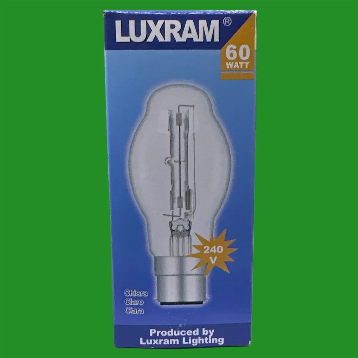 60W Luxram Dimmable Clear Halogen Trend BTT 46mm BC B22 Bayonet Light Bulb Lamp - image 3 | Free standard UK delivery included | Discount Quality Products