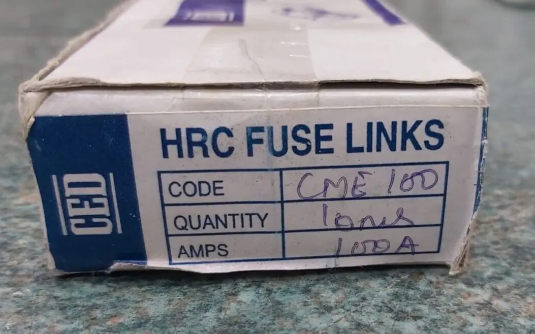 1x 100A 500V CED HRC Fuse, CME100 House Service cut-out Fuse Link 56mm x 20mm - image 2 | Free standard UK delivery included | Discount Quality Products