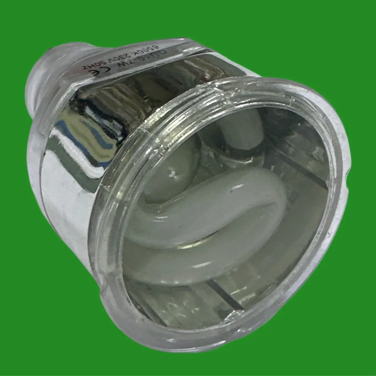 2x 7W Clear GU10 77mm Long Barrel CFL Reflector Spot Light Bulb 6500K Daylight - image 3 | Free standard UK delivery included | Discount Quality Products