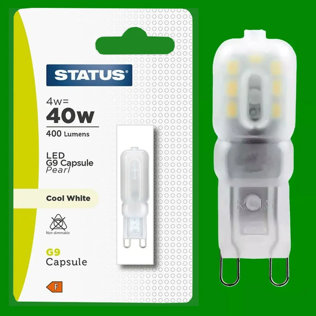 4x 4W (=40W) LED G9 Capsule 4000K Cool White Light Bulb Replacement Halogen Lamp