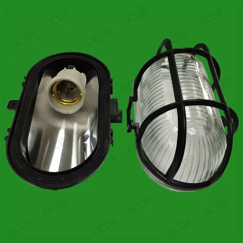 Outdoor Oval Black IP44 Bulkhead; Patio Garden Wall Lamp Security Light Max. 60W - image 5 | Free standard UK delivery included | Discount Quality Products